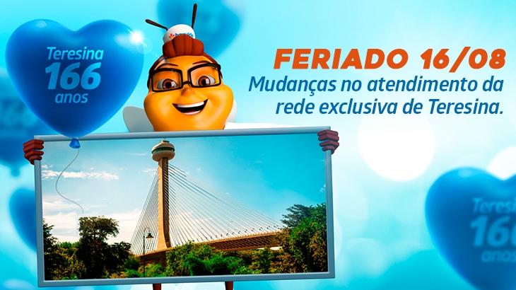 Funcionamento da rede exclusiva durante feriado em Teresina