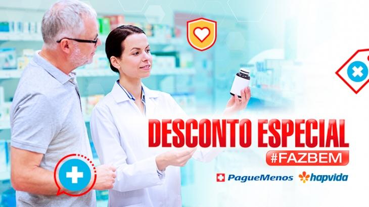 Parceria de descontos Hapvida e Pague Menos