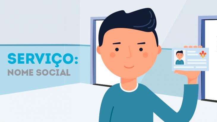 animação 2D segurando carteirinha 